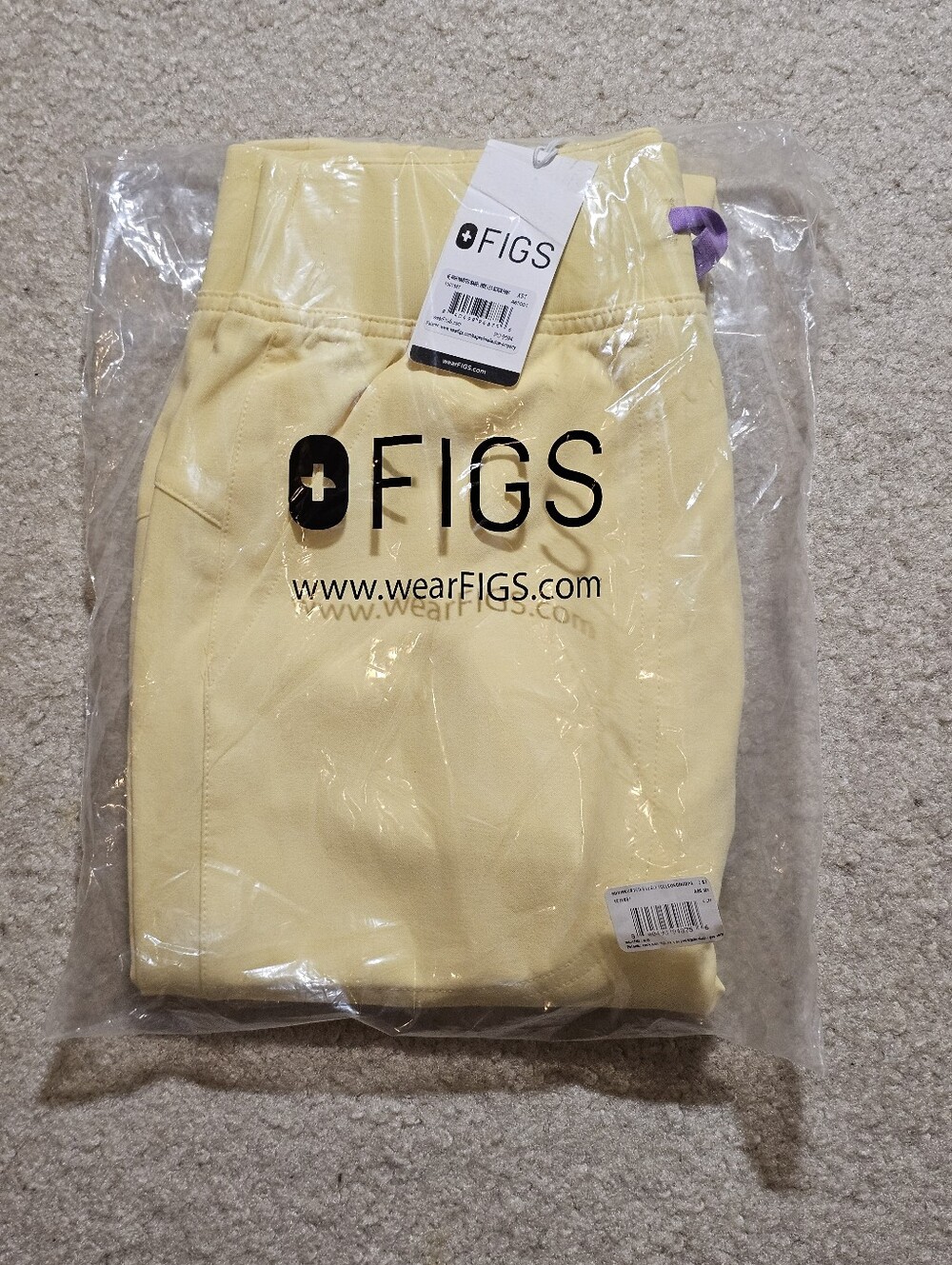 Figs Butter Yellow Isabella Scrub Pants.